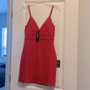 Red mini dress